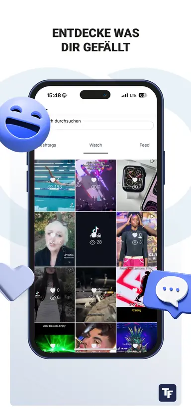 Example app screen on mobile device - TRADEFOOX